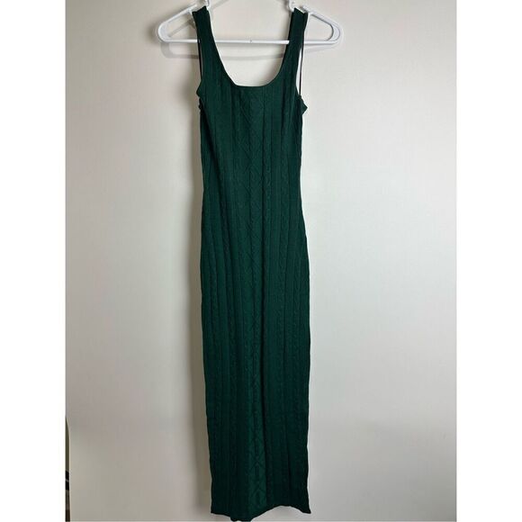 Hunter Green Knit Maxi Sweater Dress - Picture 6 of 16